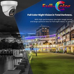 Vikylin Full Color 4K 8MP Outdoor POE IP Camera Motion Detection 2.8mm with MIC