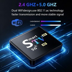 Smart Android 13 TV Box 8K Allwinner H313 2GB+16GB 5G WiFi Streaming