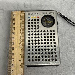 Vintage Sony TR-4100 Solid State AM 6 Transistor Pocket Radio Silver Hong Kong