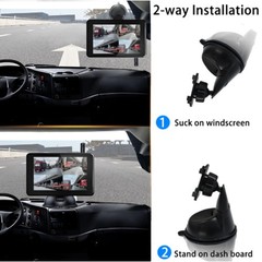 Solar Magnetic Wireless RV Backup Camera 1080P 7” Monitor for Car Truck Camper