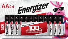 24 Pack – Energizer AA Batteries, MAX Double AA Battery Alkaline, 24 Count