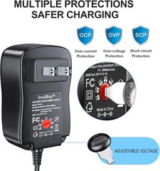 30W AC/DC Adapter with Smart Protection – Perfect for Home and Travel