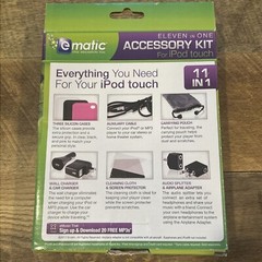 Ematic 11-in-1 Premium Accessory Kit for iPod Touch Portable Speaker Car Charger