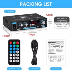 AK35 Bluetooth5.0 Power Amplifier Home/Car/Marine Stereo Audio Amp For Speaker