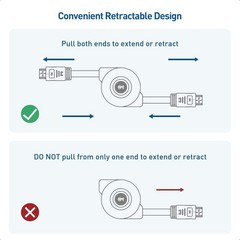Cable Matters 8K 60Hz / 4K 240Hz Retractable HDMI Cable with HDR Support – 3.3 F