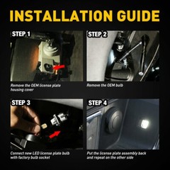 2PCS White LED License Plate Light For 2014-2020 Chevrolet Silverado/GMC Sierra