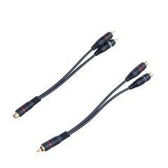 RCA 1 Female to 2 Male RCA 1 Male to 2 Female Audio Y-Converter Splitter Adapter