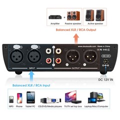 7-Band Audio Equalizer Preamp Balanced XLR / RCA Audio Pre-Amplifier for Speaker
