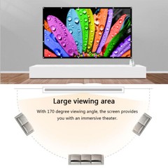VANKYO 100″ Extra Thick HD Projector Screen 16:9 Home 4K Movie Theater Foldable