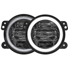 9in LED HEADLIGHTS HALO LED FOG LIGHT COMBO FOR JEEP WRANGLER JL JT 2018-2024