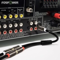 FosPower 8in 1RCA Male to 2RCA Female Stereo Audio Adapter Cable Cord Plugs