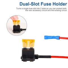 10PC Add-a-Circuit Fuse Tap Adapter Kit w/ Standard & Mini Tap Blade Fuse Holder