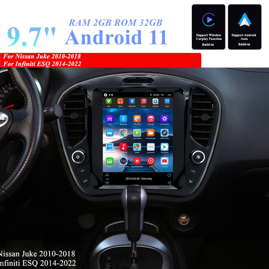 9.7″ Android Stereo GPS Head Unit 2+32G For Nissan Juke 2010-18 Built-in Carplay
