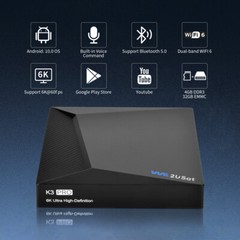 K3 Pro 6K LIVE Smart Android TV Box WiFi-6 Bluetooth Voice Remote Media Player