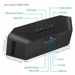 Wireless Rechargeable Speaker 108dB Party Travel Hiking Hands-free FM Christmas
