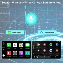10.1″ Android 15 CarPlay Touch Screen Car Stereo Radio Rotatable 2 DIN GPS Navi