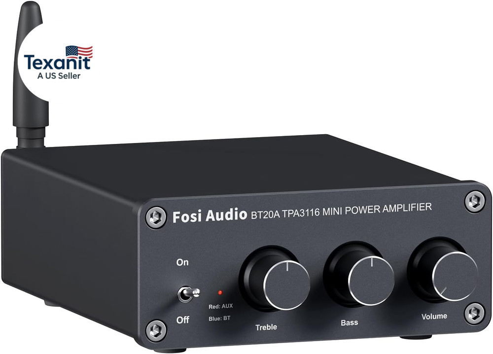 BT20A Bluetooth Stereo Amplifier, 2 Channel Home Audio Component Amplifiers for