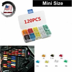 Car Motorcycle Mini Low Profile Fuse Box 5 7.5 10 15 20 25 30 AMP ATM APM 120Pcs