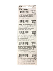 Toshiba 27A 12V Alkaline Battery 27A A27BP G27A GP27A L828 MN27 (2 Batteries)