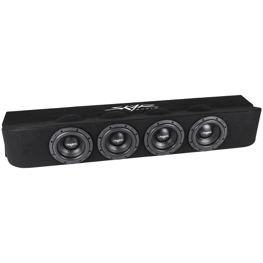 NEW QUAD 8″ 3200W LOADED SUB BOX FITS 2017-2025 FORD SUPER DUTY SUPERCREW CAB