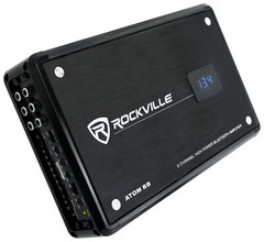 Rockville ATOM 8B 8-Channel 3500w Weather Proof Bluetooth Car Amplifier+Amp Kit
