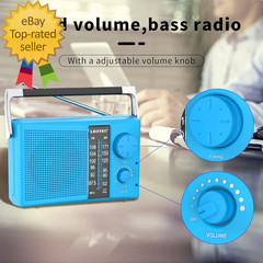 AM/FM Radio with Best Reception AC or Battery Operated Portable Radio with Big