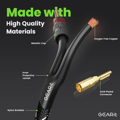 12 Gauge Speaker Cable with Banana Plugs 6 Ft,Cl2 Rated OFC Speaker Wire with Go
