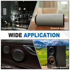 uxcell Black 3 Inch EVA Foam Speaker Edge Surround Rings 3 Inch, black