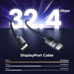 UGREEN Braided Display Port 1.4 Cable [VESA Certified] 8K@60Hz+4K@240Hz 32 Gbps