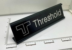 Threshold Desk Sign – Custom Silver Aluminum Double Sided