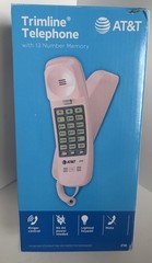 Trimline Push Button Telephone PINK AT&T 210 Corded Wall Desk Phone NEW IN BOX