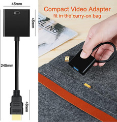 HDMI Male to VGA Female Video Cable Converter Adapter For PC Monitor 4K 3.0
