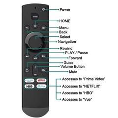 Replaced Remote Control For Insignia fire TV NS-24F202NA23