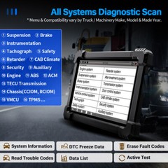 24V 12V Diesel Heavy Duty Truck Diagnostic Tool OBD2 Scanner Full System Scan