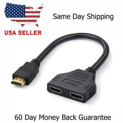 4K HDMI Cable Splitter Adapter 2.0 Converter 1 In 2 Out 1 Male to 2 Female lot