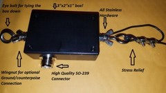 END FED “RANDOM WIRE” HF DIPOLE 9:1 ANTENNA. STAINLESS/ 80-6 METERS 150W PEP