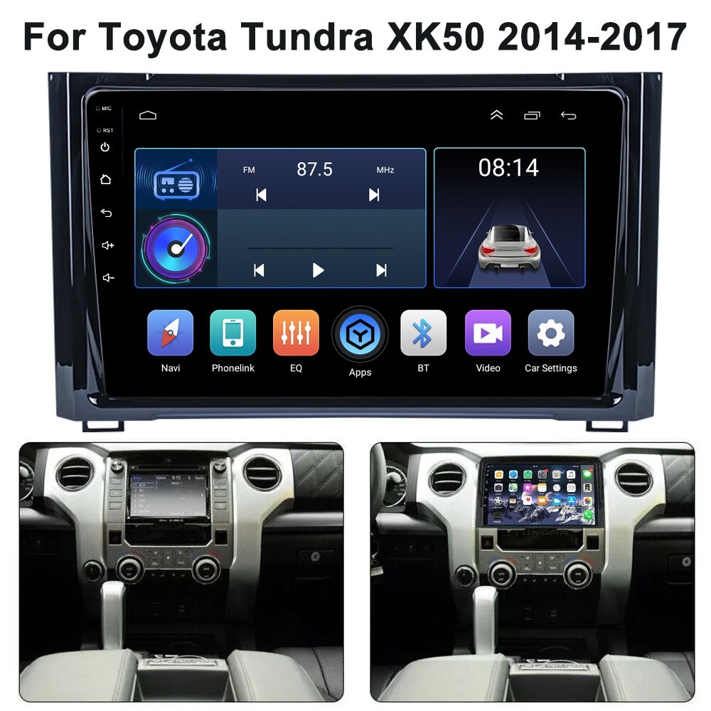 4+64GB Android 15 Car Stereo Radio GPS CarPlay For Toyota Tundra XK50 2014-2017