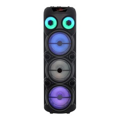 8000W Cylindrical Bluetooth Speaker w/ 3×8″ Woofers Karaoke Mic Heavy Bass Party