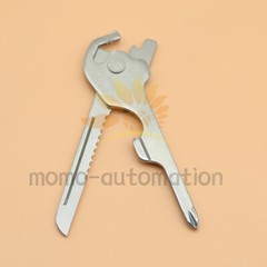 6-in-1 Utili Key Tool Keyring Keychain Gadgets Multifunction Stainless Steel