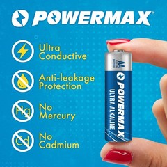 100 Count AA Alkaline Batteries Long Shelf Life 10 for Household Use