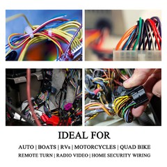 12V Strands Copper Primary Wire – 8 10 12 14 16 Gauge Car Hookup Power Cable Lot