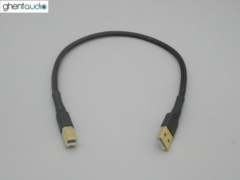U01 (0.5m 1.5ft)— USB(A to B) DAC Star Quad Silver-Plated OFC HiFi Audio Cable