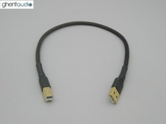 U01 (0.5m 1.5ft)— USB(A to B) DAC Star Quad Silver-Plated OFC HiFi Audio Cable
