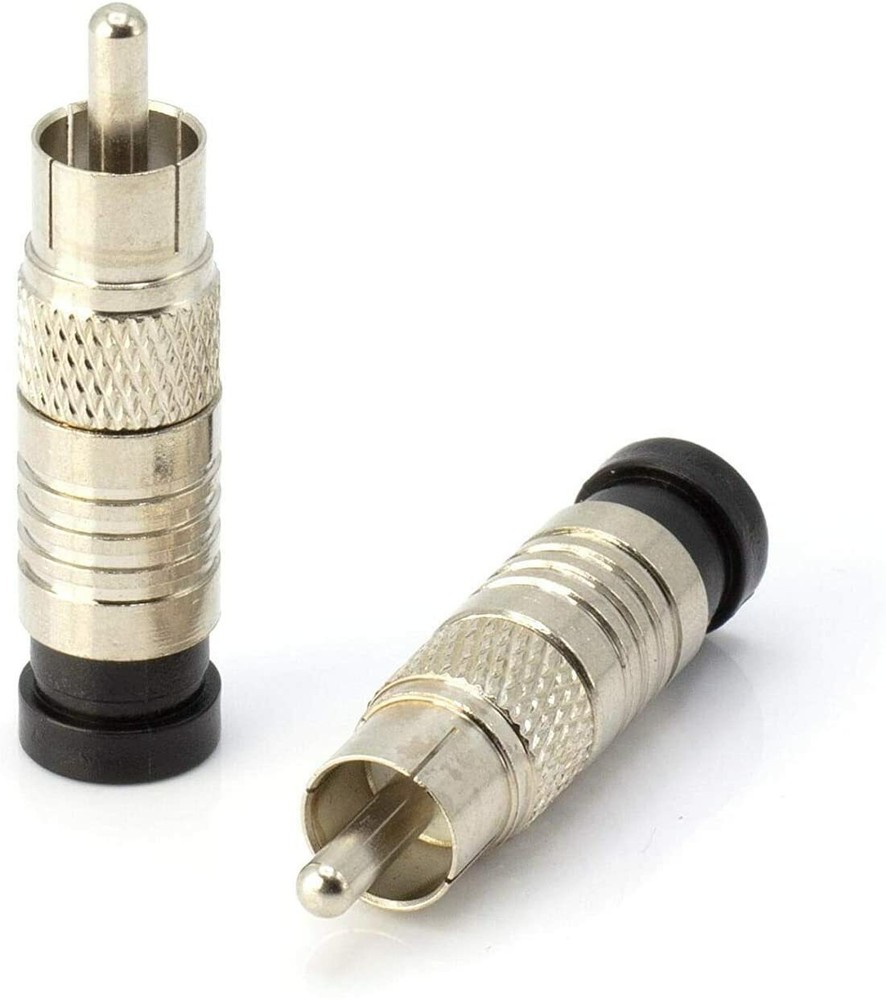 RCA Compression Connector for RG6 Coaxial Cable 10 Pack