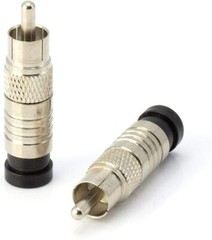 RCA Compression Connector for RG6 Coaxial Cable 10 Pack