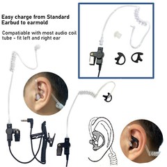 3.5mm Listen Only Acoustic Tube Police Headset Earpiece for Motorola Speaker Mic
