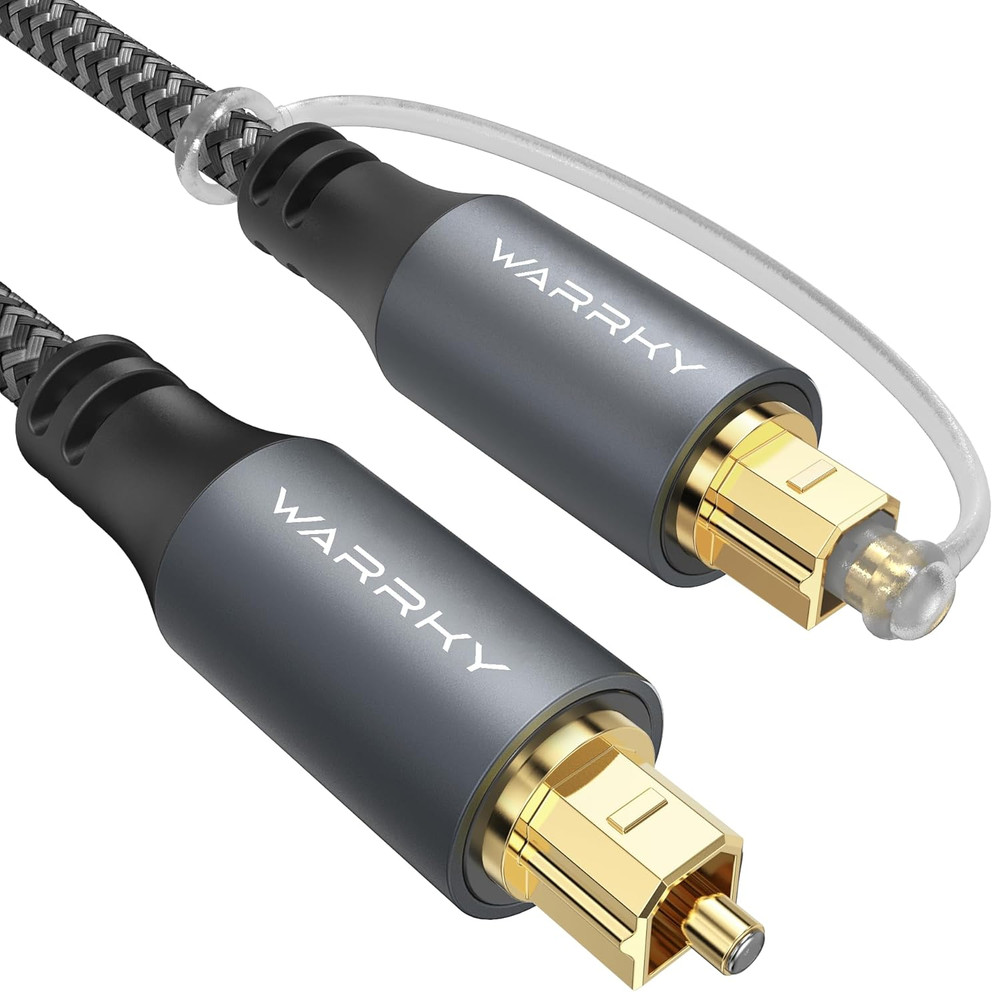 Optical Audio Cable 6ft Nylon Braided Fiber Optic Soundbar TV
