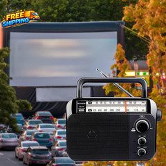 TR604 AM FM Radio Portable Radio Plug in Wall D Battery Operated Large Dial