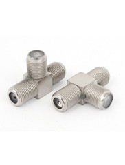 10pcs F Type Female to F Female Jack 3 Way RF Coaxial Adapter Connector