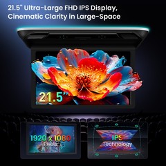 21.5″ Flip Down 1080P LCD IPS Monitor for Car Coach Bus Kitchen HDMI IR USB MP5